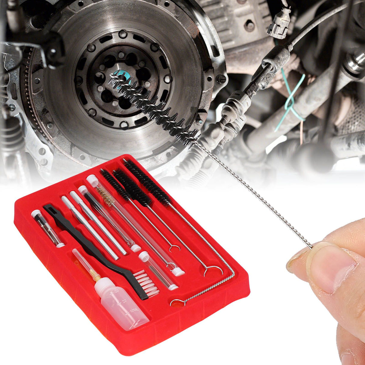 Spray Cleaning Tool Spray Repair Tools Airbrush Cleaning Kit with Lubrication Bottle Cleaning Brush Spare Needle Accessories