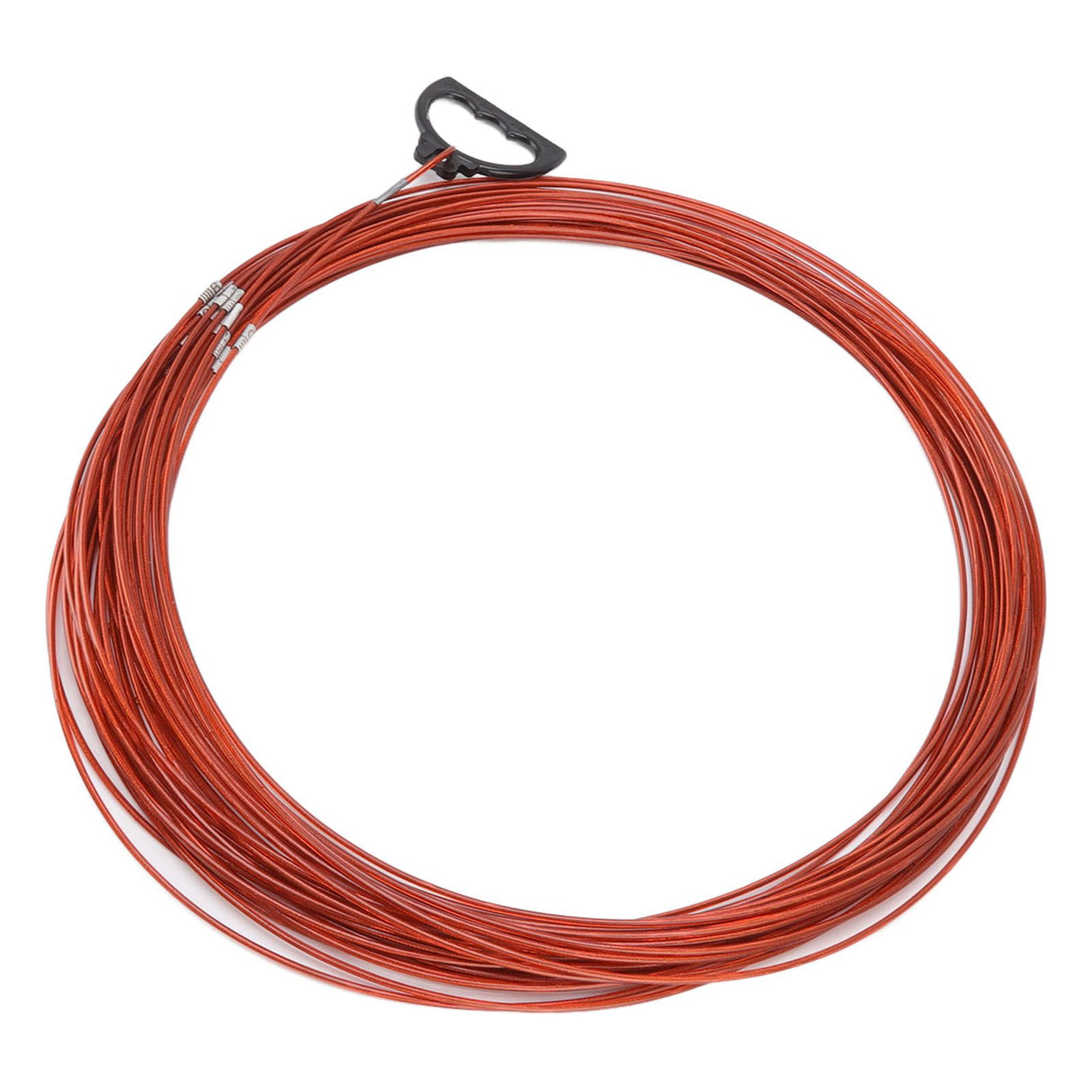 Steel Wire Measuring Rope Plastic Coated Construction Site Measuring Rope with Pull Ring for Railway Farmland 30m/98.4ft