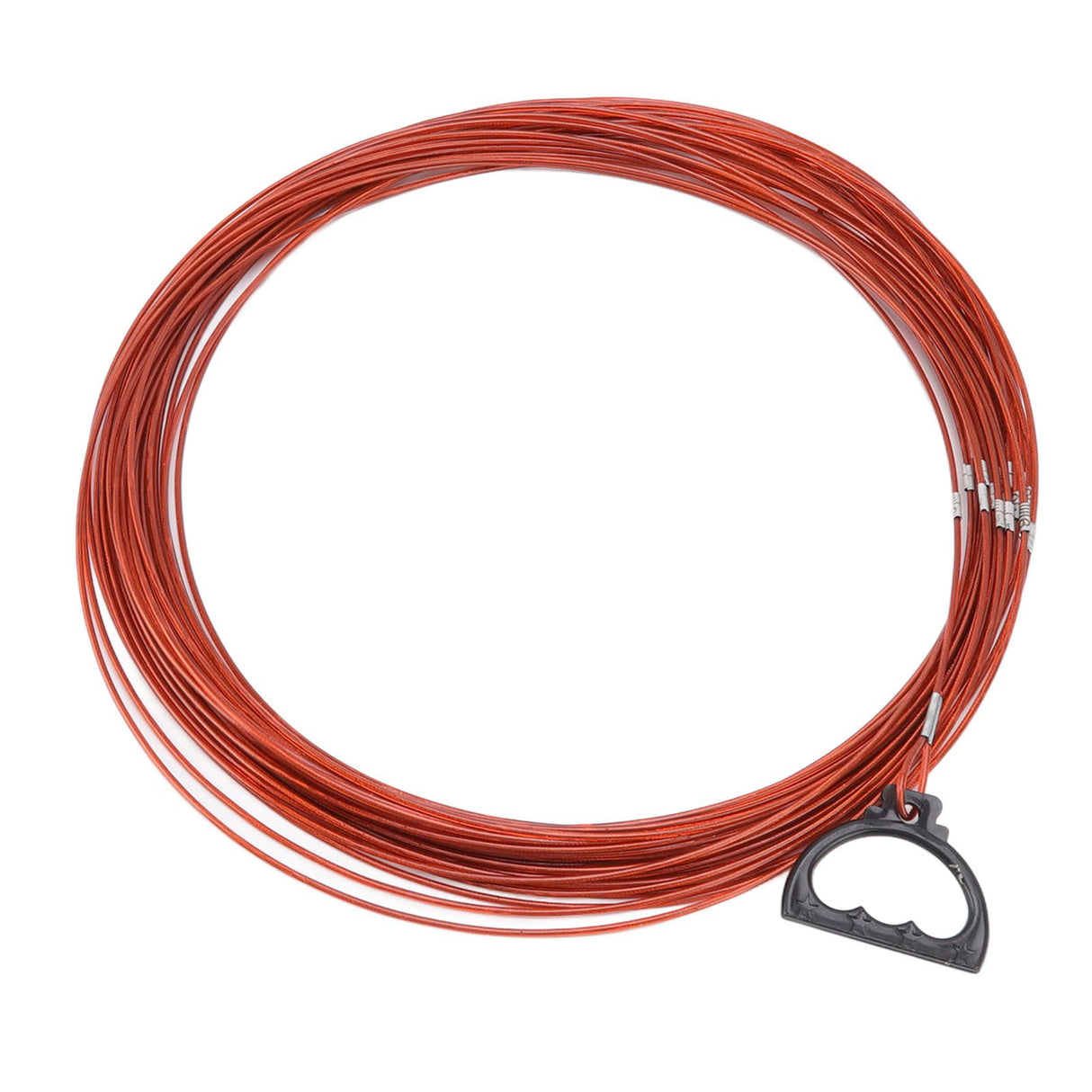 Steel Wire Measuring Rope Plastic Coated Construction Site Measuring Rope with Pull Ring for Railway Farmland 30m/98.4ft