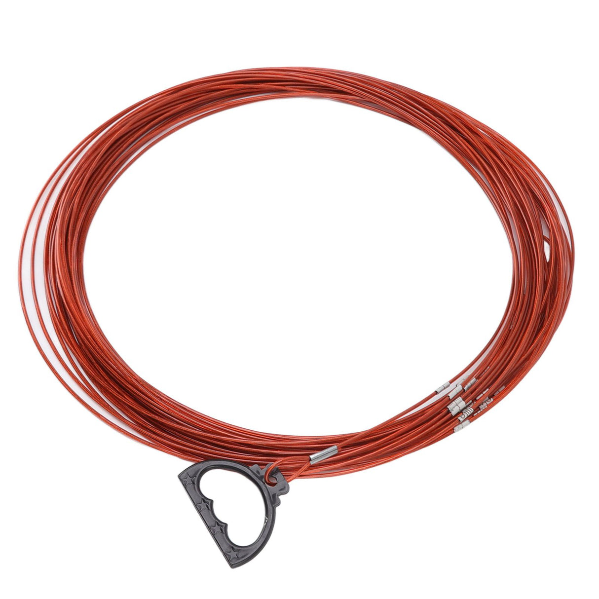 Steel Wire Measuring Rope Plastic Coated Construction Site Measuring Rope with Pull Ring for Railway Farmland 30m/98.4ft