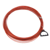 Steel Wire Measuring Rope Plastic Coated Construction Site Measuring Rope with Pull Ring for Railway Farmland 30m/98.4ft - 45-Degree Angle