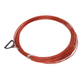 Steel Wire Measuring Rope Plastic Coated Construction Site Measuring Rope with Pull Ring for Railway Farmland 30m/98.4ft - Rear View
