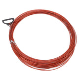 Steel Wire Measuring Rope Plastic Coated Construction Site Measuring Rope with Pull Ring for Railway Farmland 30m/98.4ft - Close-Up Angle