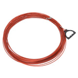 Steel Wire Measuring Rope Plastic Coated Construction Site Measuring Rope with Pull Ring for Railway Farmland 30m/98.4ft - Low Angle