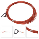 Steel Wire Measuring Rope Plastic Coated Construction Site Measuring Rope with Pull Ring for Railway Farmland 30m/98.4ft
