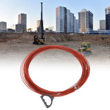 Steel Wire Measuring Rope Plastic Coated Construction Site Measuring Rope with Pull Ring for Railway Farmland 30m/98.4ft - Extra Image