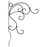 Hanging Plants Bracket Wall Mounted Iron Decorative Planter Hook Hanger with Screws for Living Room Balcony - Front View