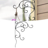 Hanging Plants Bracket Wall Mounted Iron Decorative Planter Hook Hanger with Screws for Living Room Balcony