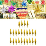 24Pcs Aluminum Foil Balloons Set Explosion Star Balloons for Wedding Celebration Holiday Party Arrangement Decoration