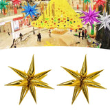 24Pcs Aluminum Foil Balloons Set Explosion Star Balloons for Wedding Celebration Holiday Party Arrangement Decoration