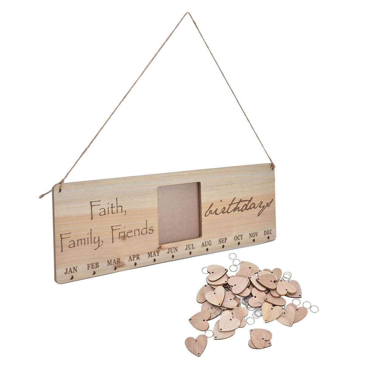 Wooden Craft Calendar Multi Purpose Stylish Complete Tools Wooden DIY Calendar for Gifts Decorations