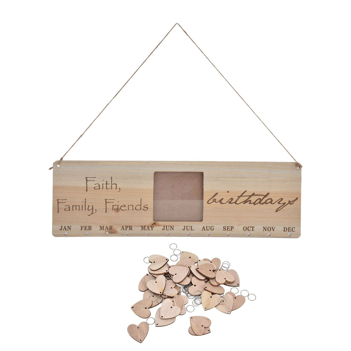 Wooden Craft Calendar Multi Purpose Stylish Complete Tools Wooden DIY Calendar for Gifts Decorations