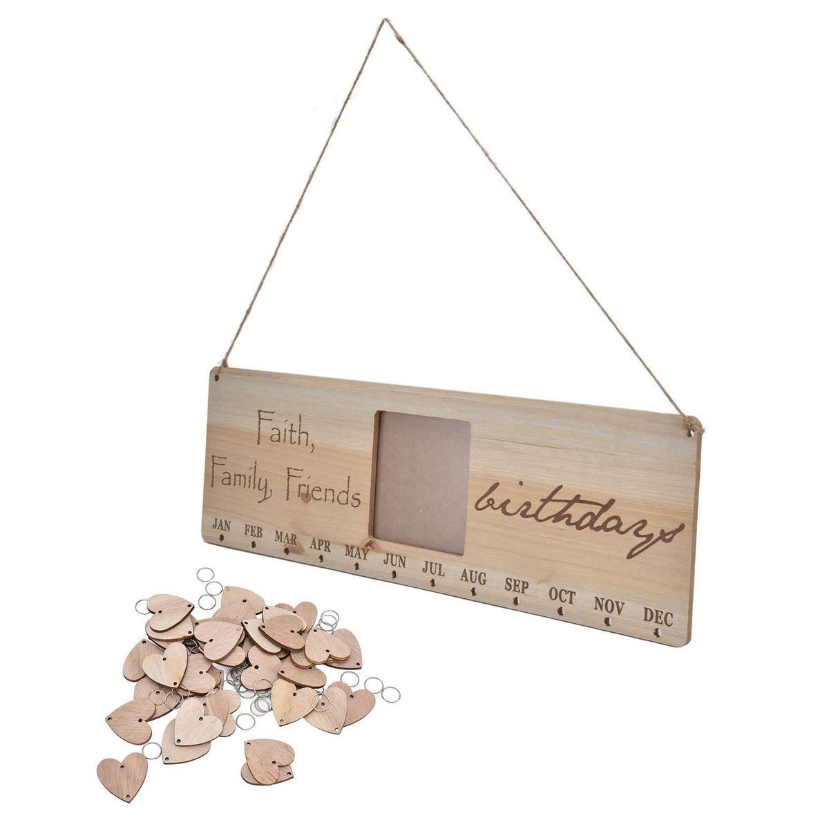 Wooden Craft Calendar Multi Purpose Stylish Complete Tools Wooden DIY Calendar for Gifts Decorations