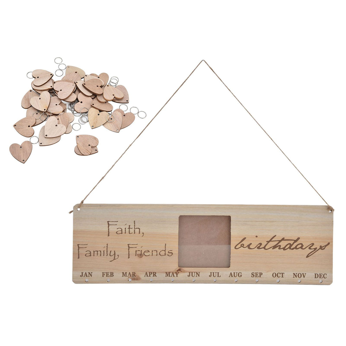 Wooden Craft Calendar Multi Purpose Stylish Complete Tools Wooden DIY Calendar for Gifts Decorations