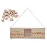 Wooden Craft Calendar Multi Purpose Stylish Complete Tools Wooden DIY Calendar for Gifts Decorations - Rear View