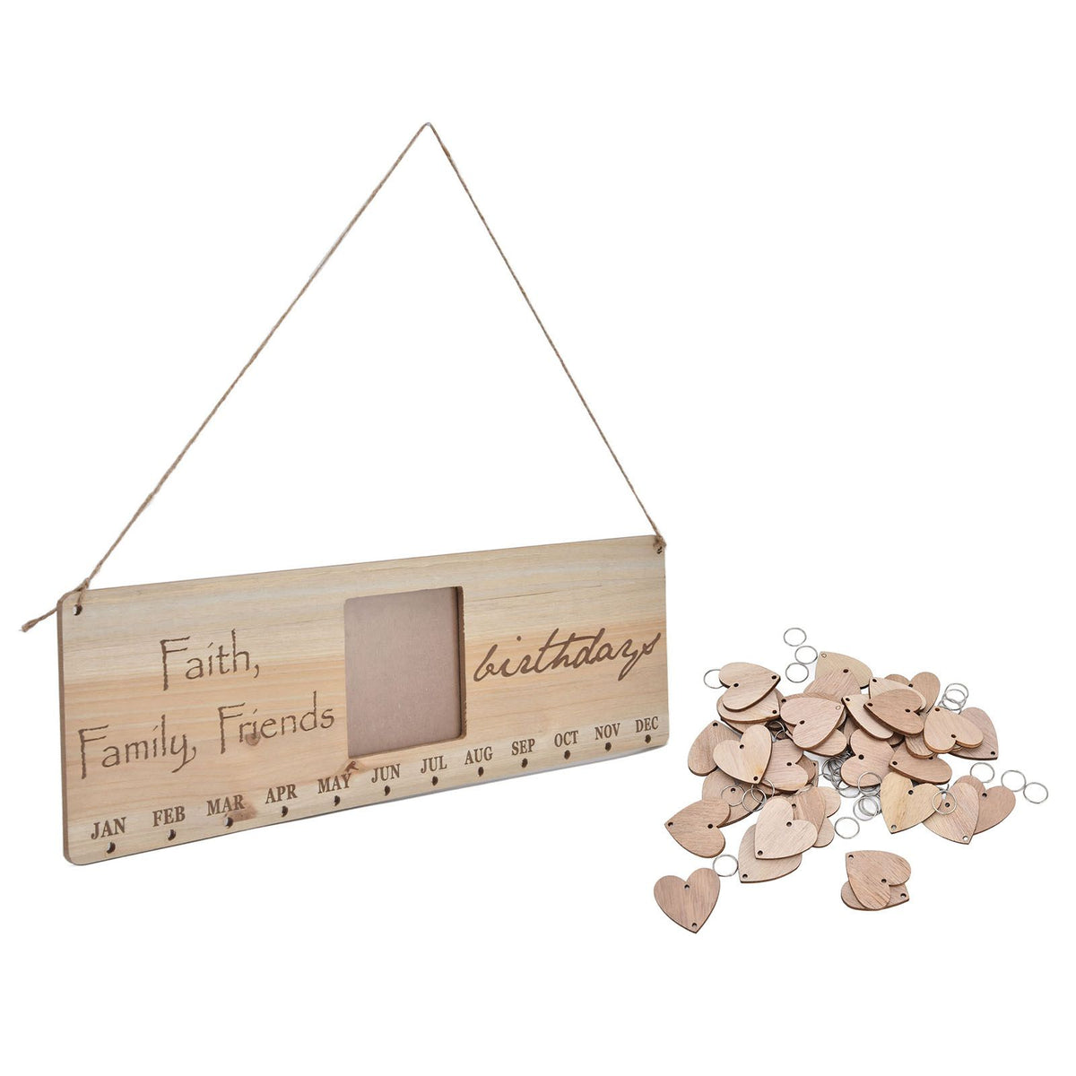 Wooden Craft Calendar Multi Purpose Stylish Complete Tools Wooden DIY Calendar for Gifts Decorations