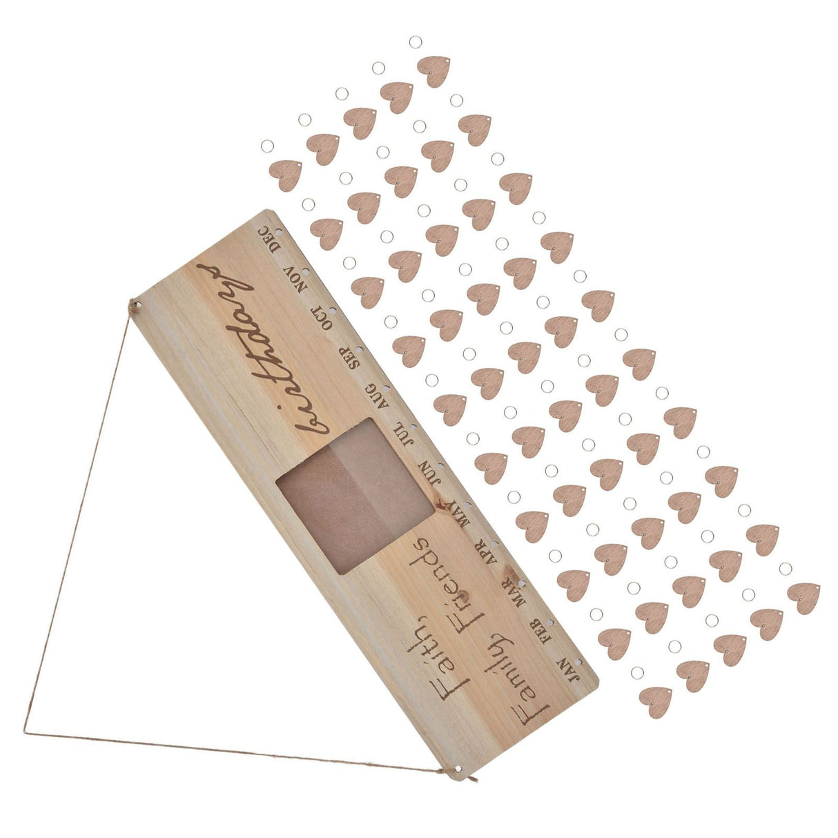 Wooden Craft Calendar Multi Purpose Stylish Complete Tools Wooden DIY Calendar for Gifts Decorations