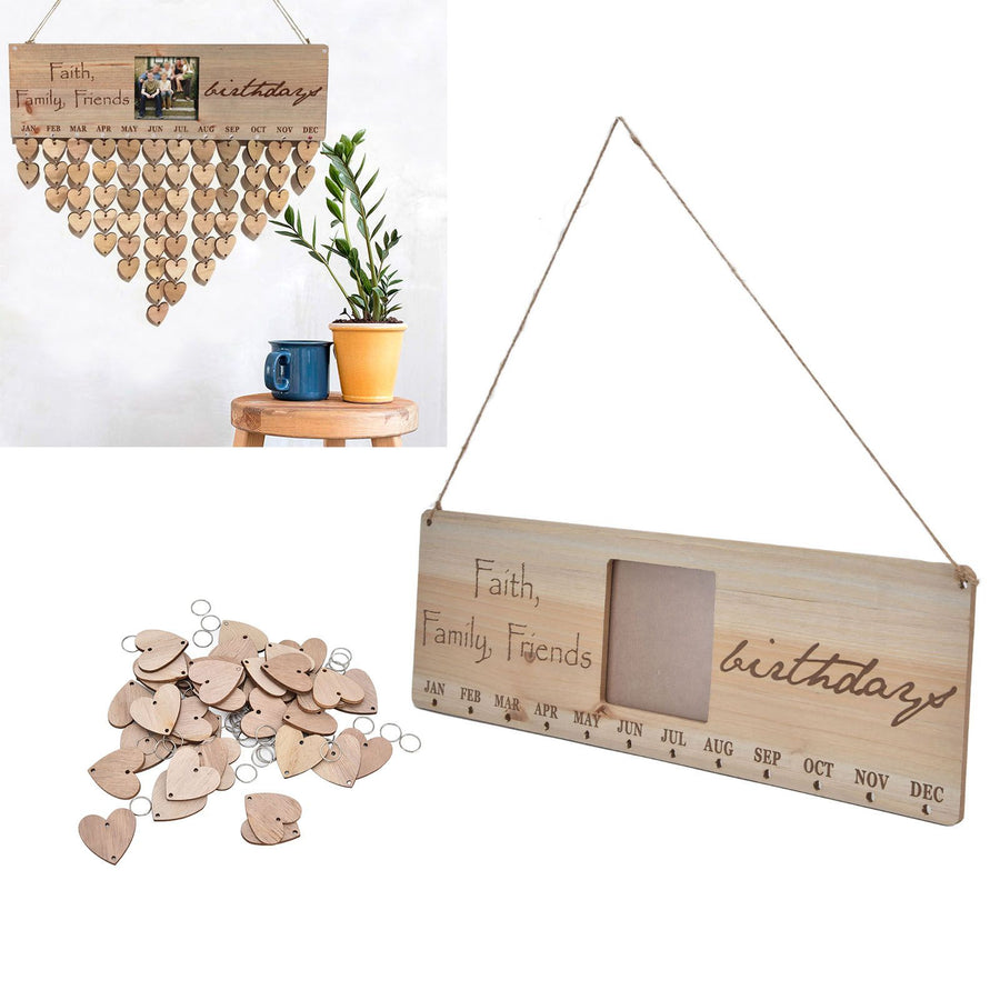 Wooden Craft Calendar Multi Purpose Stylish Complete Tools Wooden DIY Calendar for Gifts Decorations