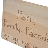Wooden Craft Calendar Multi Purpose Stylish Complete Tools Wooden DIY Calendar for Gifts Decorations