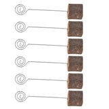 20Pcs Premium Wood Place Card Holders with Swirl Wire Name Cards Photo Holders for Wedding Birthday Festival - Extra Image