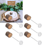 20Pcs Premium Wood Place Card Holders with Swirl Wire Name Cards Photo Holders for Wedding Birthday Festival - Extra Image