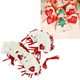 Christmas Advent Calendar Bags 31 Days Hanging Countdown Felt Gift Pockets for Party Festival Decoration