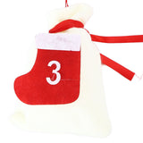 Christmas Advent Calendar Bags 31 Days Hanging Countdown Felt Gift Pockets for Party Festival Decoration