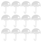 12pcs Umbrella Shaped Candy Box Portable Cute Exquisite Plastic Packaging Gift Box for Birthday PartyWhite