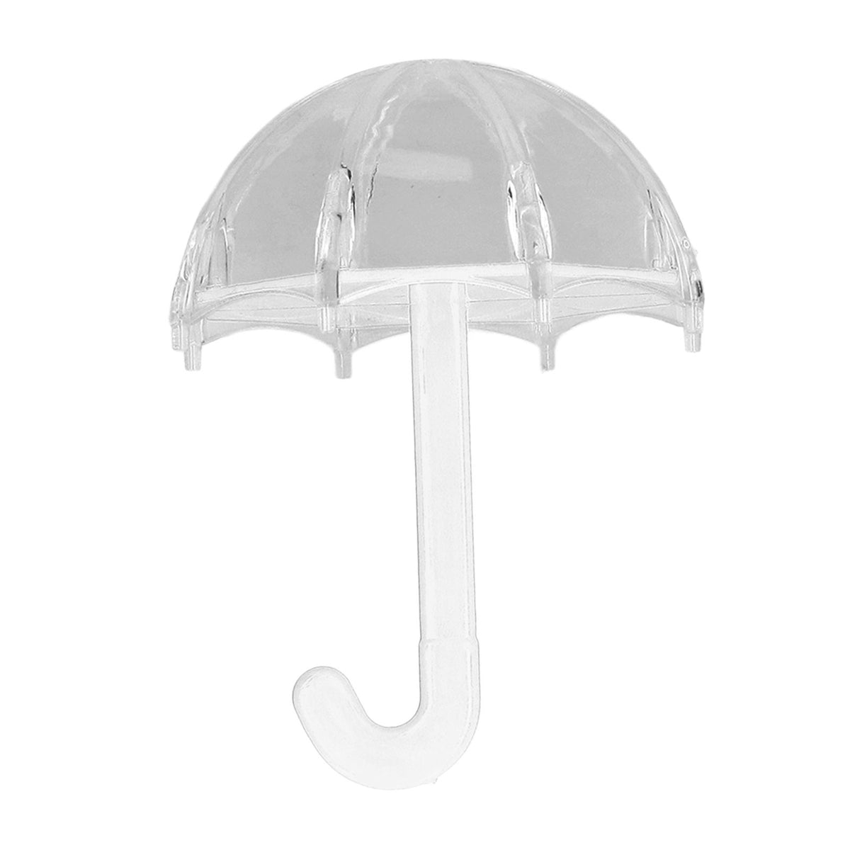 12pcs Umbrella Shaped Candy Box Portable Cute Exquisite Plastic Packaging Gift Box for Birthday PartyWhite