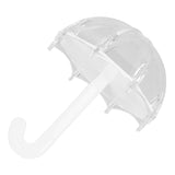 12pcs Umbrella Shaped Candy Box Portable Cute Exquisite Plastic Packaging Gift Box for Birthday PartyWhite
