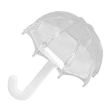 12pcs Umbrella Shaped Candy Box Portable Cute Exquisite Plastic Packaging Gift Box for Birthday PartyWhite