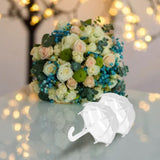 12pcs Umbrella Shaped Candy Box Portable Cute Exquisite Plastic Packaging Gift Box for Birthday PartyWhite