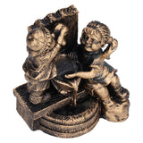 Little Boy Girl Playing Water Statue Standing Sculpture Resin Garden Ornament for Home Decoration - Extra Image