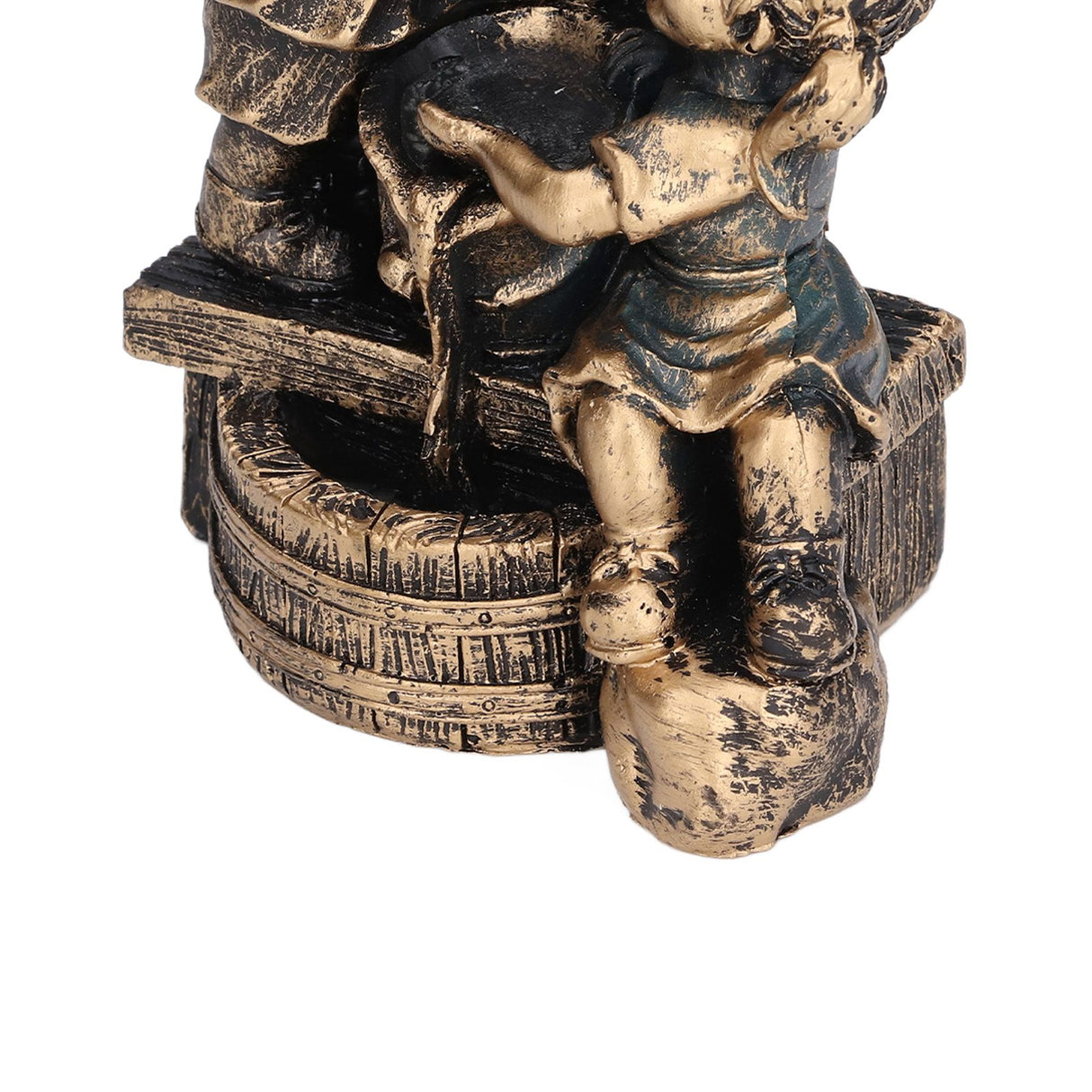 Little Boy Girl Playing Water Statue Standing Sculpture Resin Garden Ornament for Home Decoration