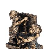 Little Boy Girl Playing Water Statue Standing Sculpture Resin Garden Ornament for Home Decoration - Extra Image