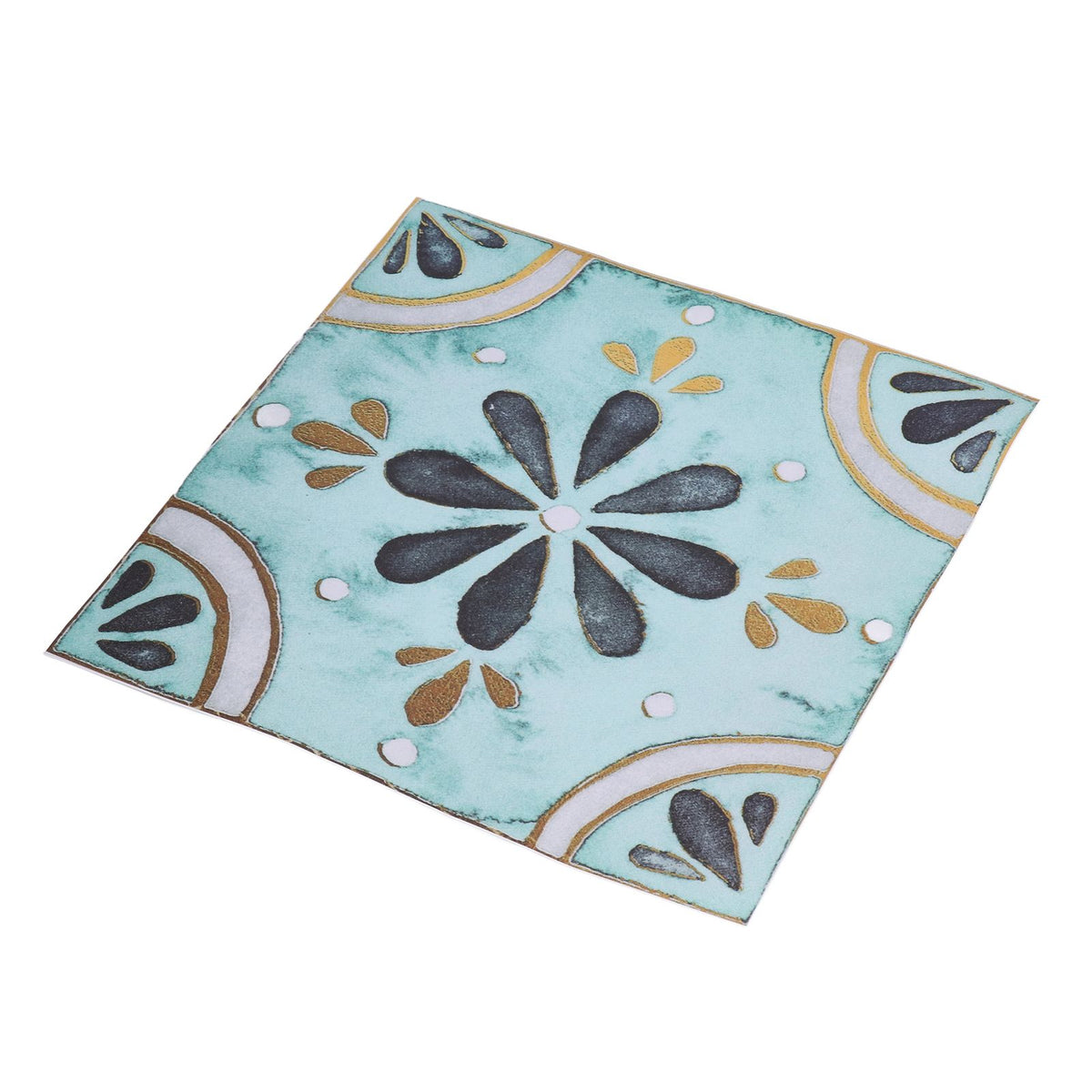 4Pcs/Set Antique Tile Stickers Retro Style Waterproof Self Adhesive Decals for Kitchen Bathroom Decor 30x30cm