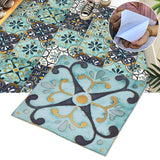 4Pcs/Set Antique Tile Stickers Retro Style Waterproof Self Adhesive Decals for Kitchen Bathroom Decor 30x30cm