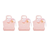 50Set Innovative Candy Box Paper Candy Bags with Ribbons for Christmas Parties Birthdays WeddingsPink with Light Pink Ribbon