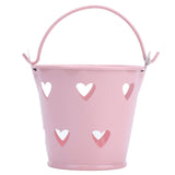12pcs Mini Metal Bucket Hollow Heart Shaped Bucket with Handle for Candies Outdoor Flower Cosmetics - Extra Image