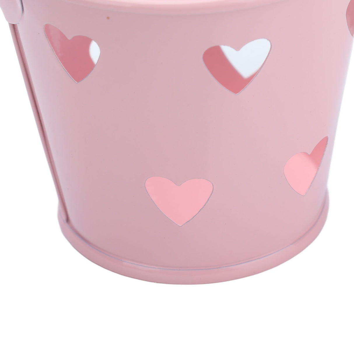 12pcs Mini Metal Bucket Hollow Heart Shaped Bucket with Handle for Candies Outdoor Flower Cosmetics