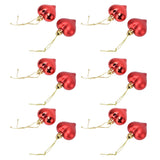 12pcs Christmas Ornament Heart Shape PVC Christmas Tree Hanging Decorations for Valentine's Day PartyRed - Front View