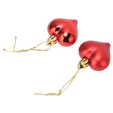 12pcs Christmas Ornament Heart Shape PVC Christmas Tree Hanging Decorations for Valentine's Day PartyRed - Extra Image