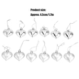 12pcs Christmas Ornament Heart Shape PVC Christmas Tree Hanging Decorations for Valentine's Day PartySilver - Extra Image