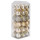 36Pcs Christmas Tree Ball Ornaments Shatterproof Hanging Decorations Xmas Pendant for Festival Holiday PartyGold