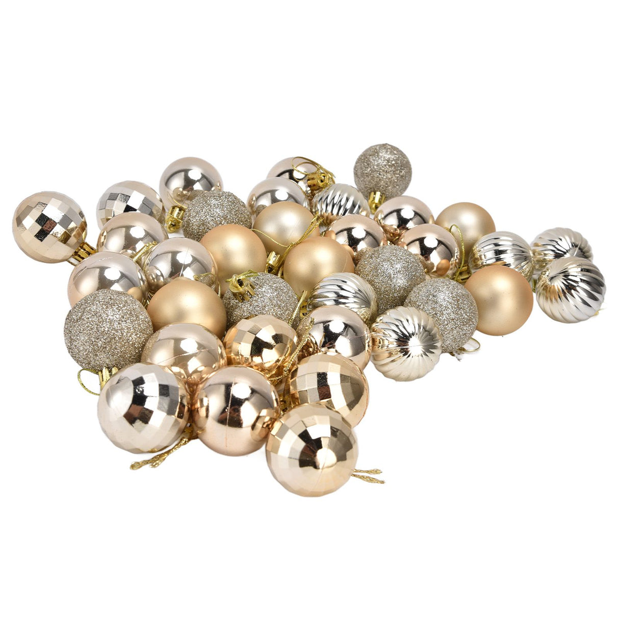 36Pcs Christmas Tree Ball Ornaments Shatterproof Hanging Decorations Xmas Pendant for Festival Holiday PartyGold