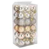 36Pcs Christmas Tree Ball Ornaments Shatterproof Hanging Decorations Xmas Pendant for Festival Holiday PartyGold