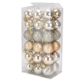 36Pcs Christmas Tree Ball Ornaments Shatterproof Hanging Decorations Xmas Pendant for Festival Holiday PartyGold
