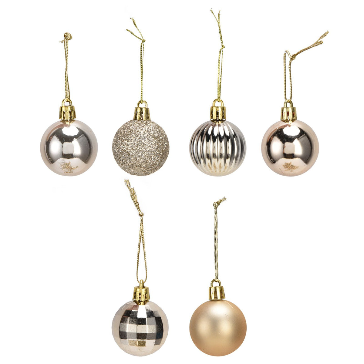36Pcs Christmas Tree Ball Ornaments Shatterproof Hanging Decorations Xmas Pendant for Festival Holiday PartyGold