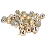 36Pcs Christmas Tree Ball Ornaments Shatterproof Hanging Decorations Xmas Pendant for Festival Holiday PartyGold - Extra Image
