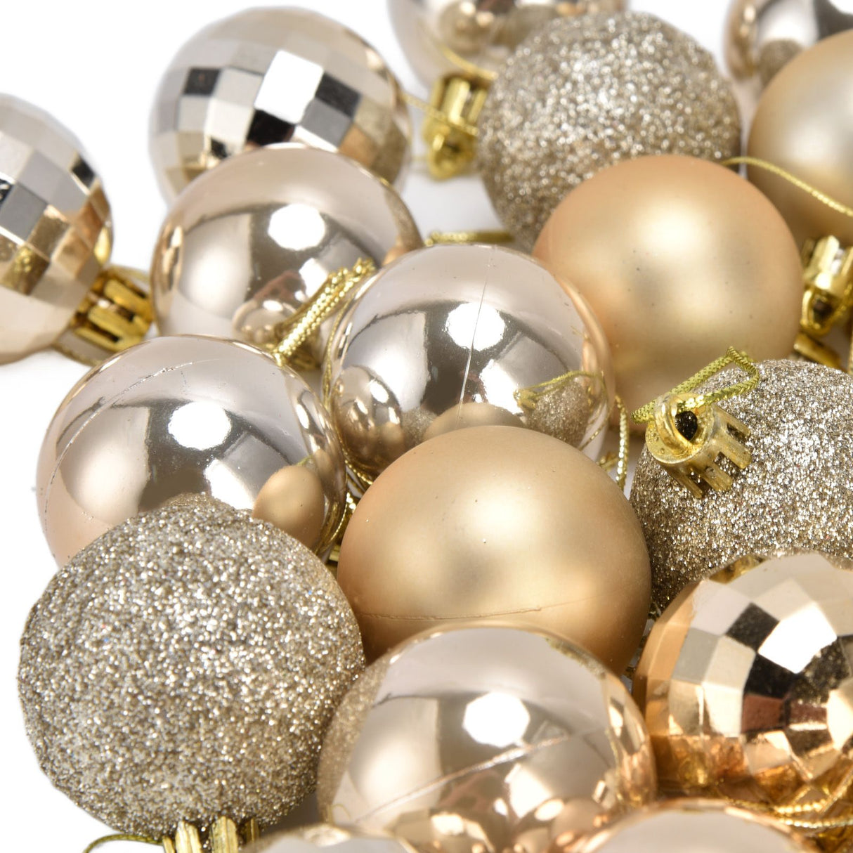 36Pcs Christmas Tree Ball Ornaments Shatterproof Hanging Decorations Xmas Pendant for Festival Holiday PartyGold